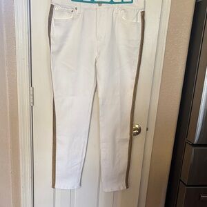 Ralph Lauren Purple Label White and Gold Women Jeans